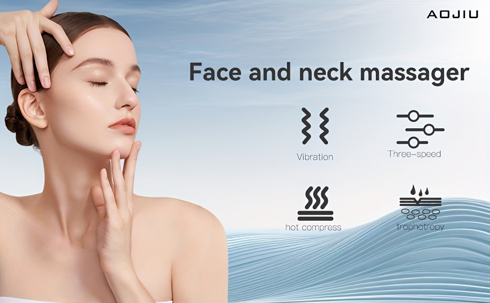 3-Mode Portable Neck and Facial Massager for Relaxation, Skin Care, and Beauty