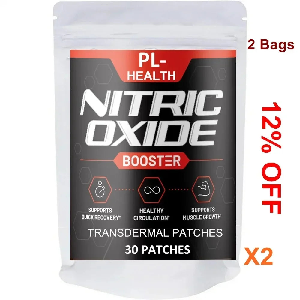 Nitric Oxide Booster-Transdermal Patches-Performance Enhancing Formula For Stamina & Endurance