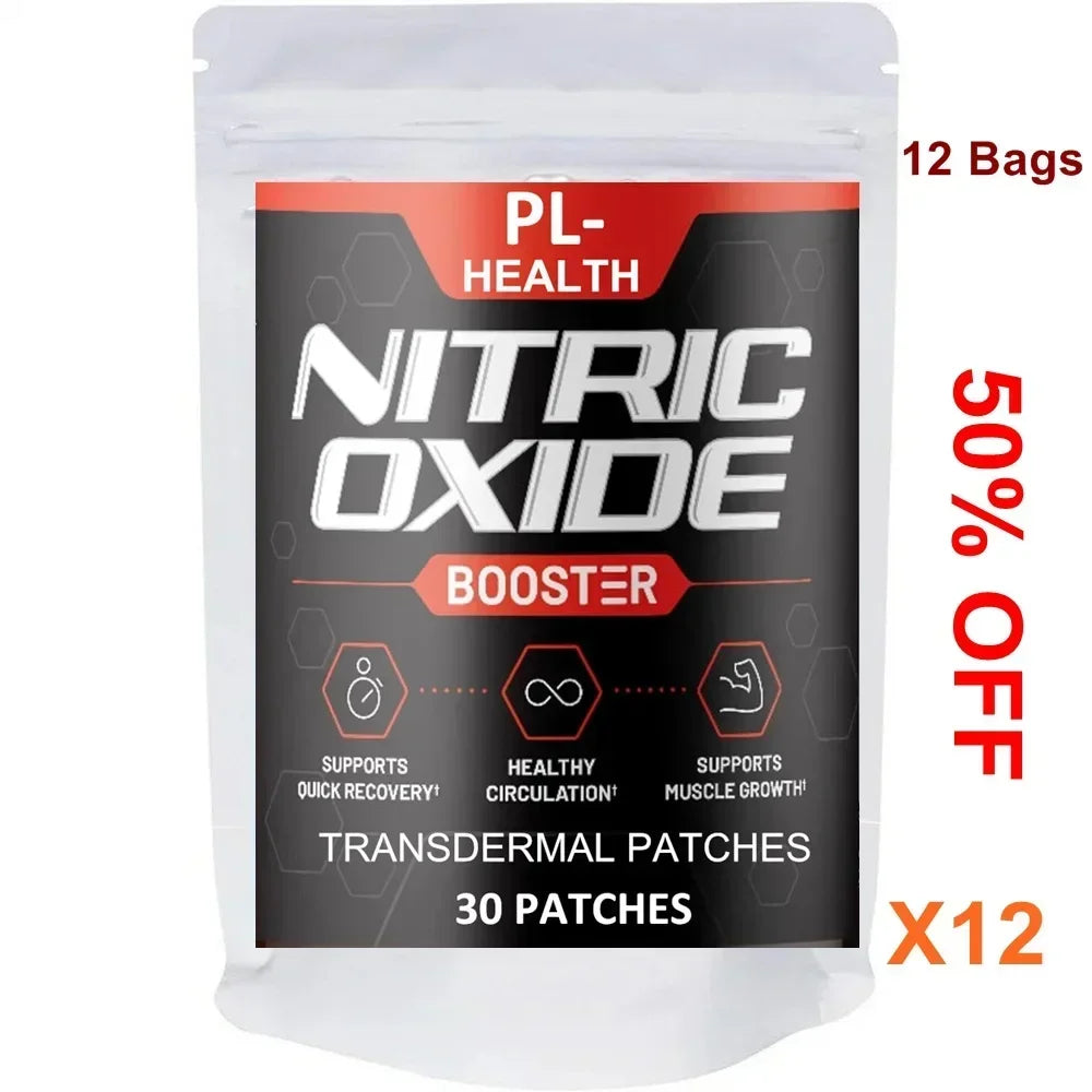 Nitric Oxide Booster-Transdermal Patches-Performance Enhancing Formula For Stamina & Endurance