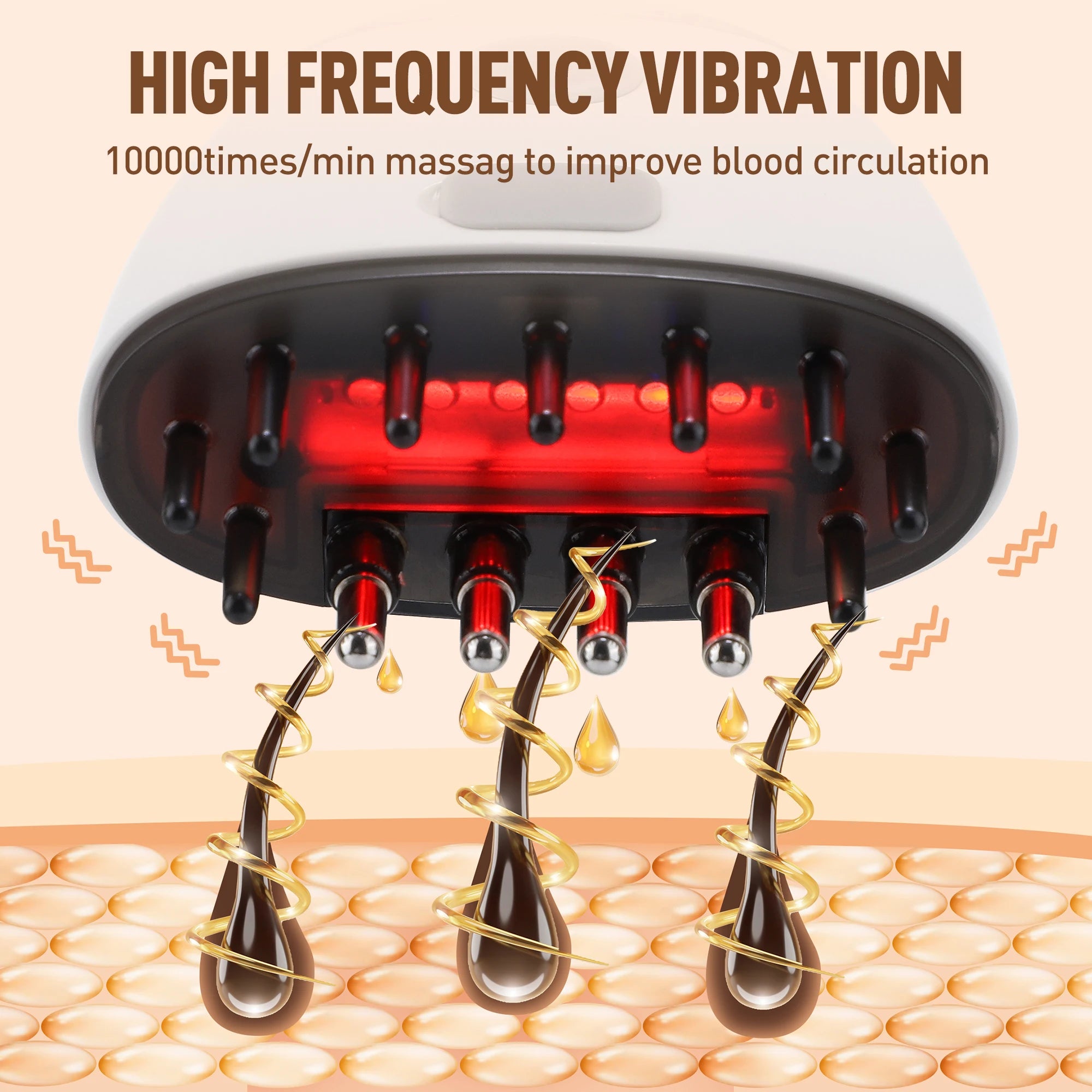 Red Light Therapy Massage Comb