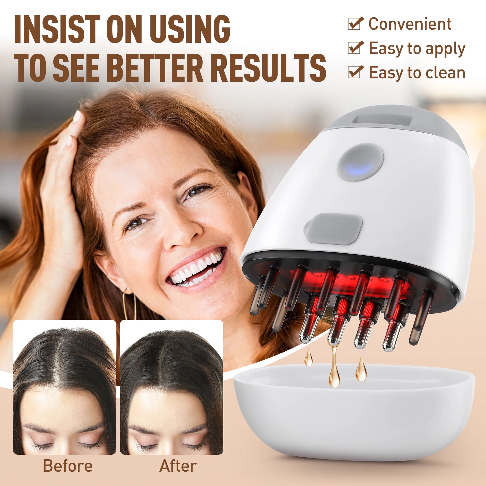 Red Light Therapy Massage Comb