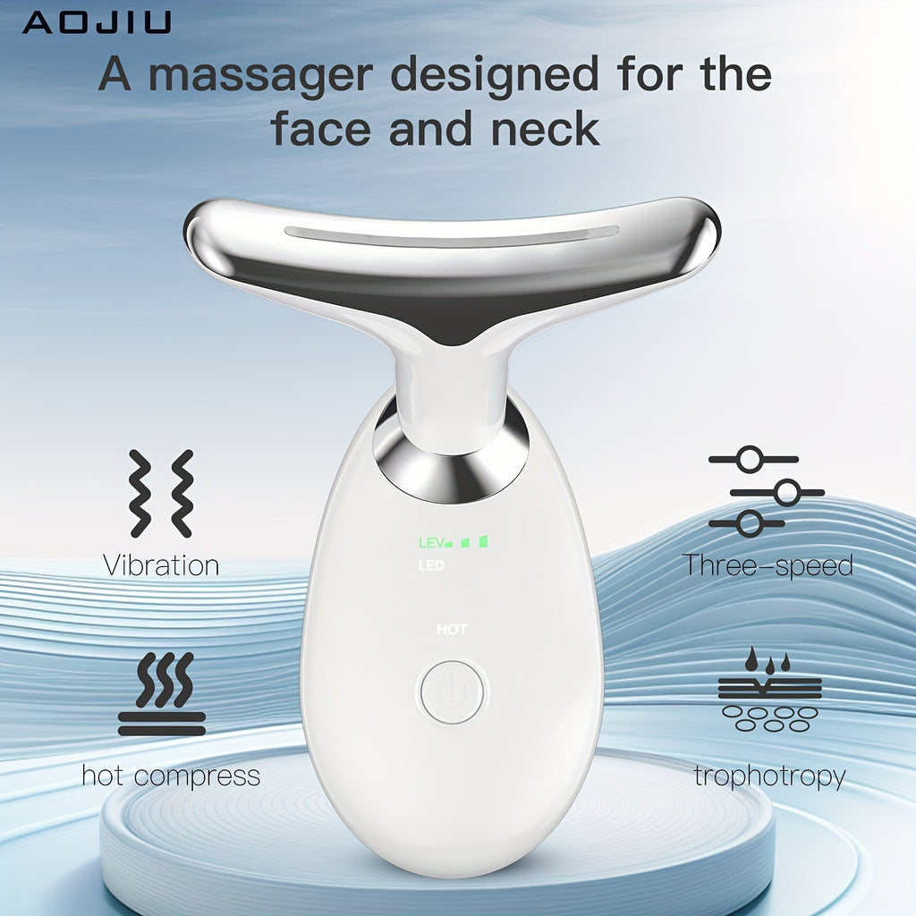 3-Mode Portable Neck and Facial Massager for Relaxation, Skin Care, and Beauty