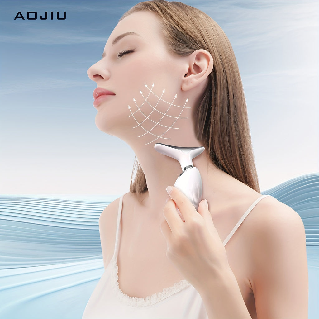 3-Mode Portable Neck and Facial Massager for Relaxation, Skin Care, and Beauty