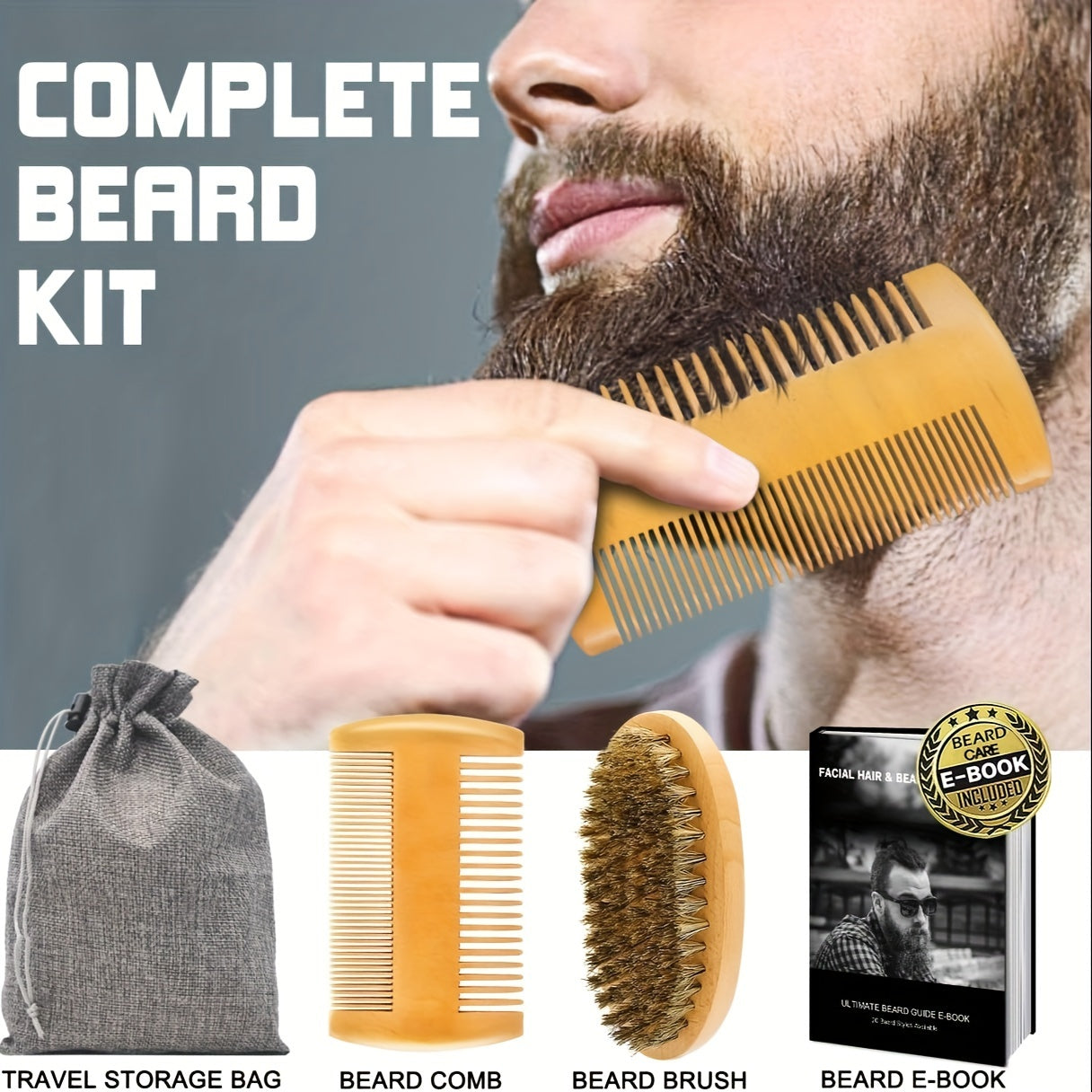 Men's All in One 10 pc Beard Kit