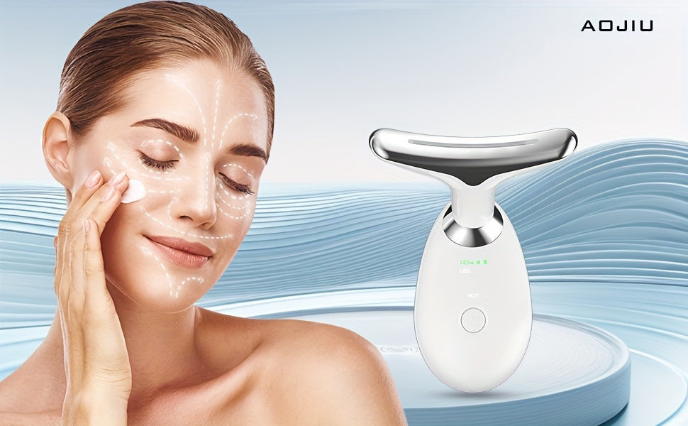 3-Mode Portable Neck and Facial Massager for Relaxation, Skin Care, and Beauty